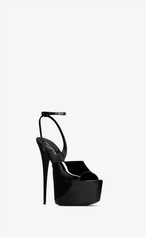 ysl kika platform heels|SAINT LAURENT Kika patent.